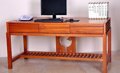 一品木阁中式实木书桌